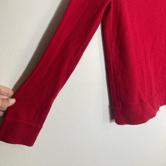 Rag And Bone Red Cashmere Sweater Crewneck Size S/M red fall cozy soft casual - Picture 3 of 8